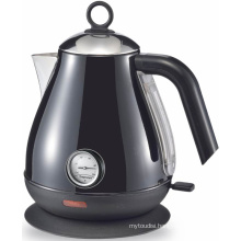 Black Color Stainless Steel Cordless Jug Electric Kettle with Thermometer